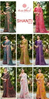 Shanti Vol 2 By Kashvi Bright Moss Foil Printed Saree Wholesale Price In Surat
